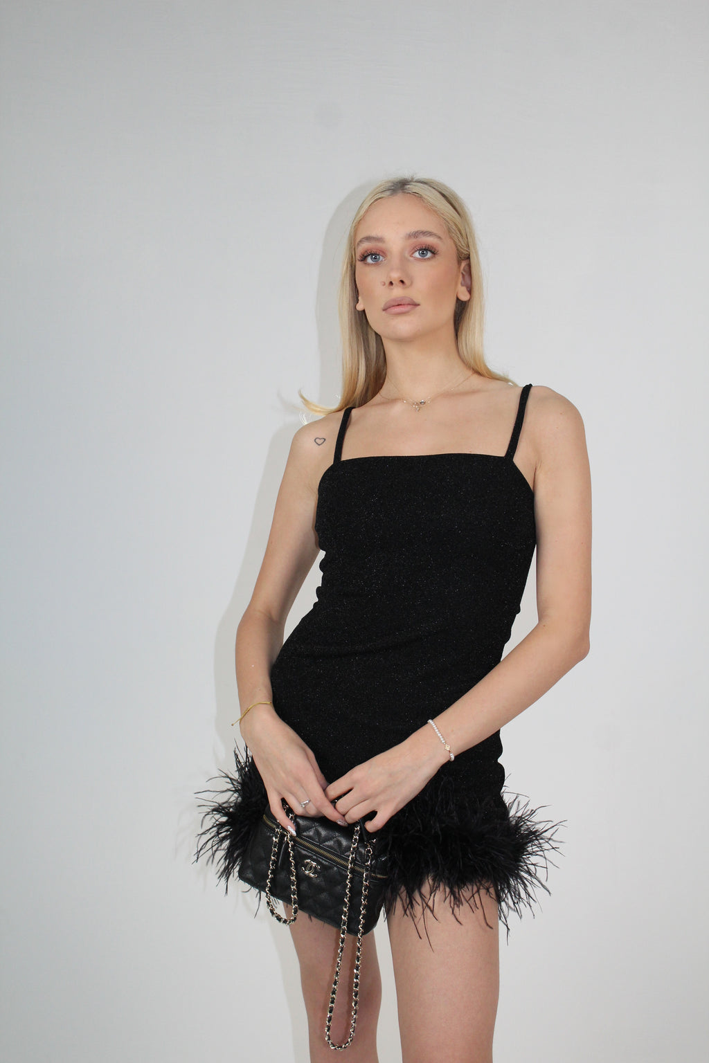Night Glam Feather Dress