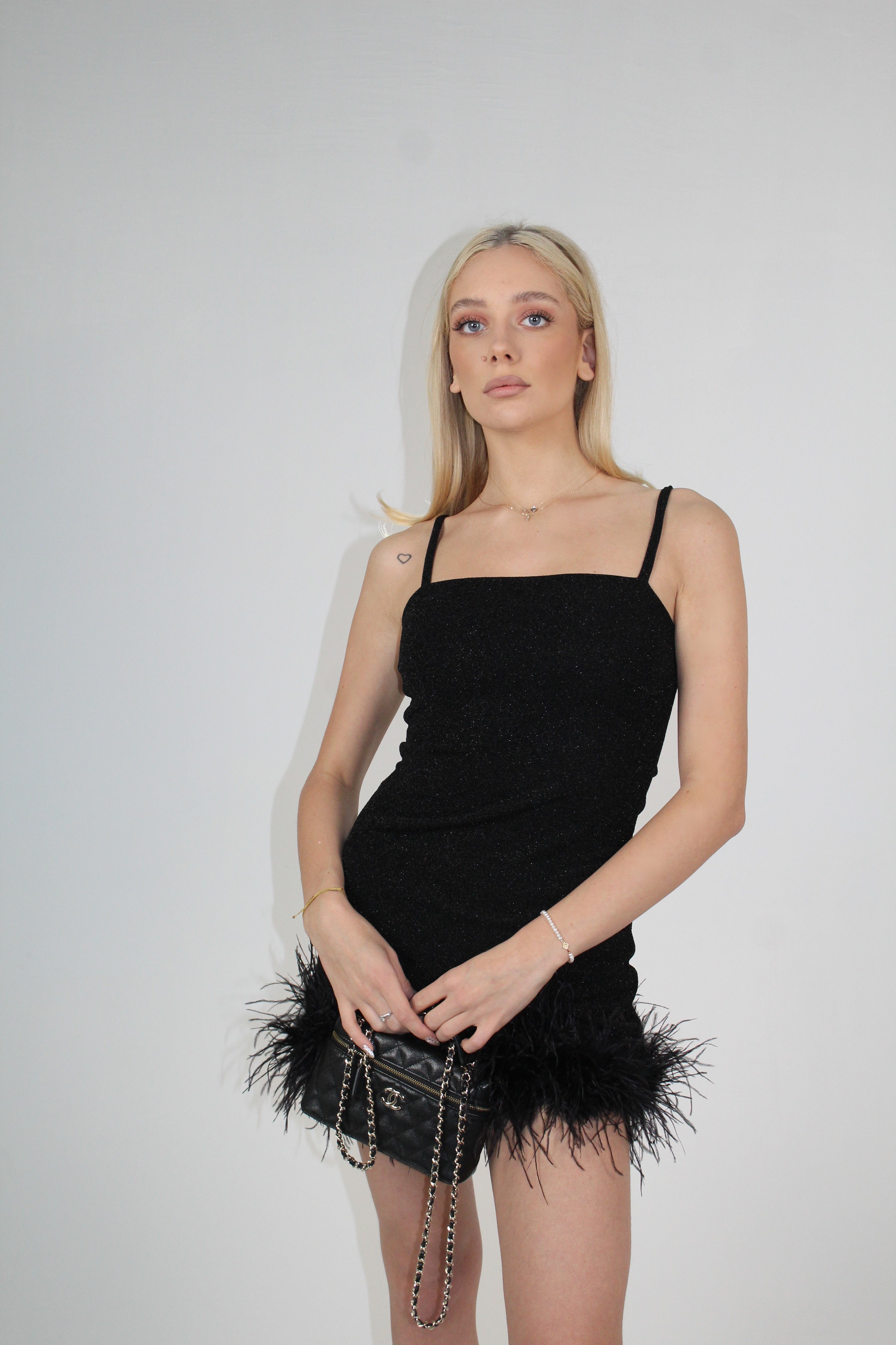 Night Glam Feather Dress
