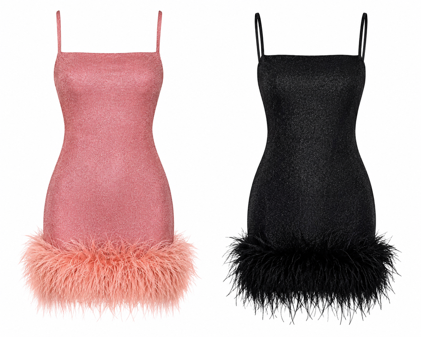 Night Glam Feather Dress